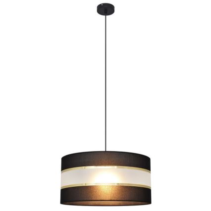 Hanglamp aan een koord HELEN 1xE27/15W/230V diameter 40 cm zwart/gouden