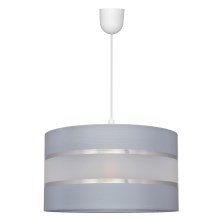 Hanglamp aan een koord HELEN 1xE27/60W/230V diameter 35 cm grijs/zilver