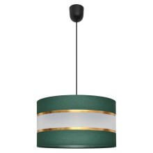 Hanglamp aan een koord HELEN 1xE27/60W/230V diameter 35 cm groen/goud