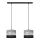 Hanglamp aan een koord HELEN 2xE27/15W/230V zwart/grijs/zilver