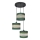 Hanglamp aan een koord HELEN 3xE27/15W/230V groen/goud