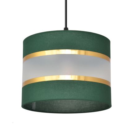 Hanglamp aan een koord HELEN 3xE27/15W/230V groen/goud