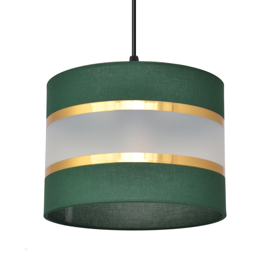 Hanglamp aan een koord HELEN 3xE27/15W/230V groen/goud