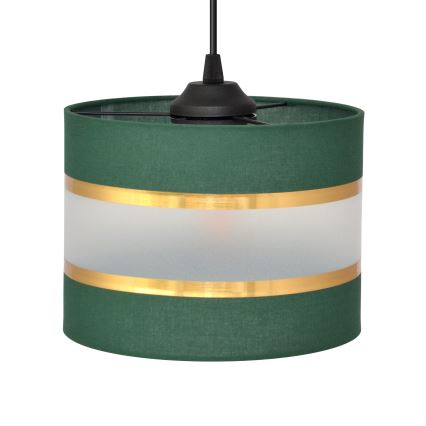 Hanglamp aan een koord HELEN 3xE27/15W/230V groen/goud