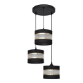 Hanglamp aan een koord HELEN 3xE27/15W/230V zwart/gouden