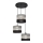 Hanglamp aan een koord HELEN 3xE27/15W/230V zwart/grijs/gouden