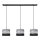 Hanglamp aan een koord HELEN 3xE27/15W/230V zwart/grijs/zilver