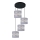 Hanglamp aan een koord HELEN 4xE27/15W/230V grijs/zwart