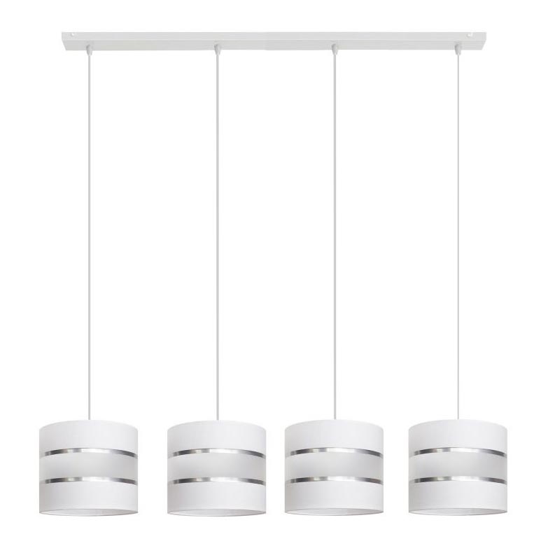 Hanglamp aan een koord HELEN 4xE27/15W/230V wit