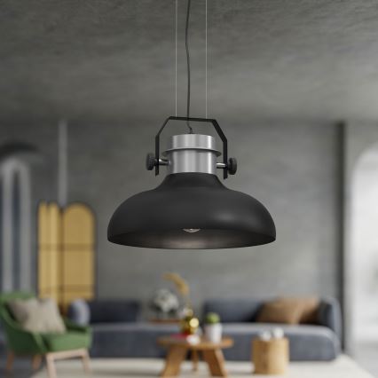 Hanglamp aan een koord HELSING 1xE27/60W/230V mat chroom