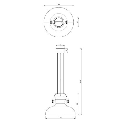 Hanglamp aan een koord HELSING 1xE27/60W/230V mat chroom