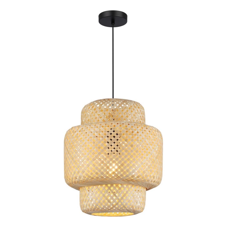 Hanglamp aan een koord HESTIA 1xE27/60W/230V diameter 30 cm bamboe