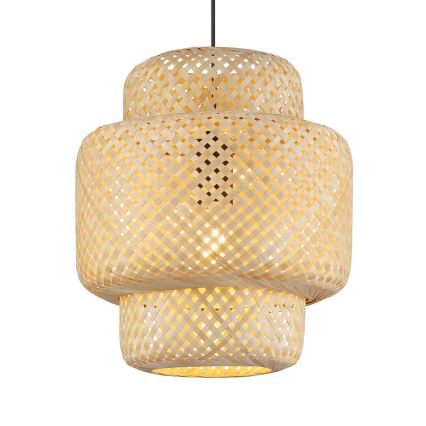 Hanglamp aan een koord HESTIA 1xE27/60W/230V diameter 30 cm bamboe