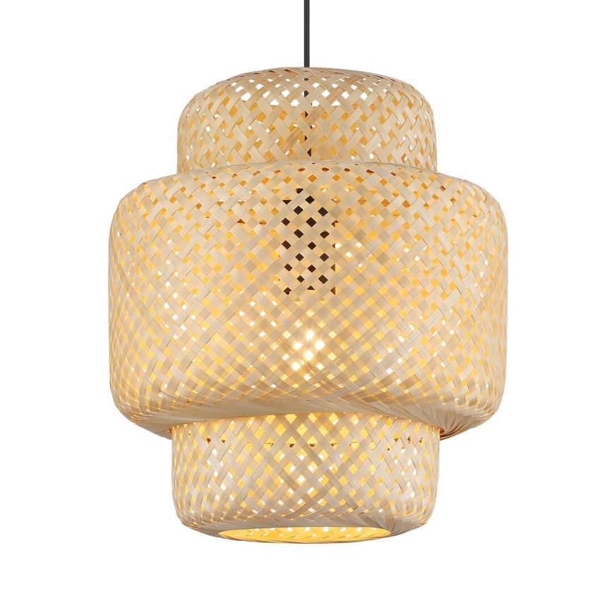 Hanglamp aan een koord HESTIA 1xE27/60W/230V diameter 30 cm bamboe