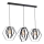 Hanglamp aan een koord HEXAGON 3xE27/60W/230V zwart/glanzend chroom