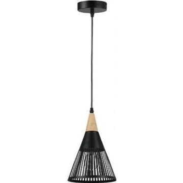 Hanglamp aan een koord HIRA 1xE27/60W/230V diameter 18 cm zwart