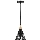 Hanglamp aan een koord HIRA 1xE27/60W/230V diameter 18 cm zwart