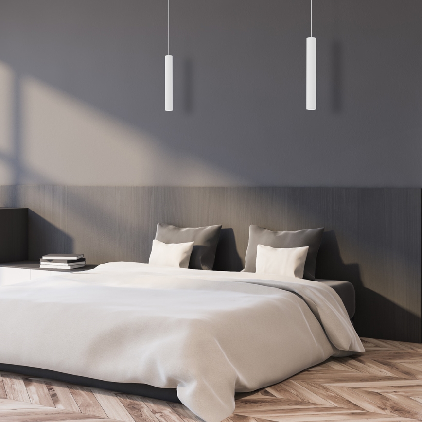 Hanglamp aan een koord HUDSON 1xGU10/8W/230V wit
