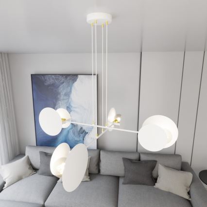 Hanglamp aan een koord IDEA 4xE27/15W/230V wit