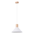 Hanglamp aan een koord JAGA 1xE27/15W/230V diameter 30 cm wit
