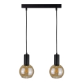 Hanglamp aan een koord JANTAR BLACK 2xE27/60W/230V