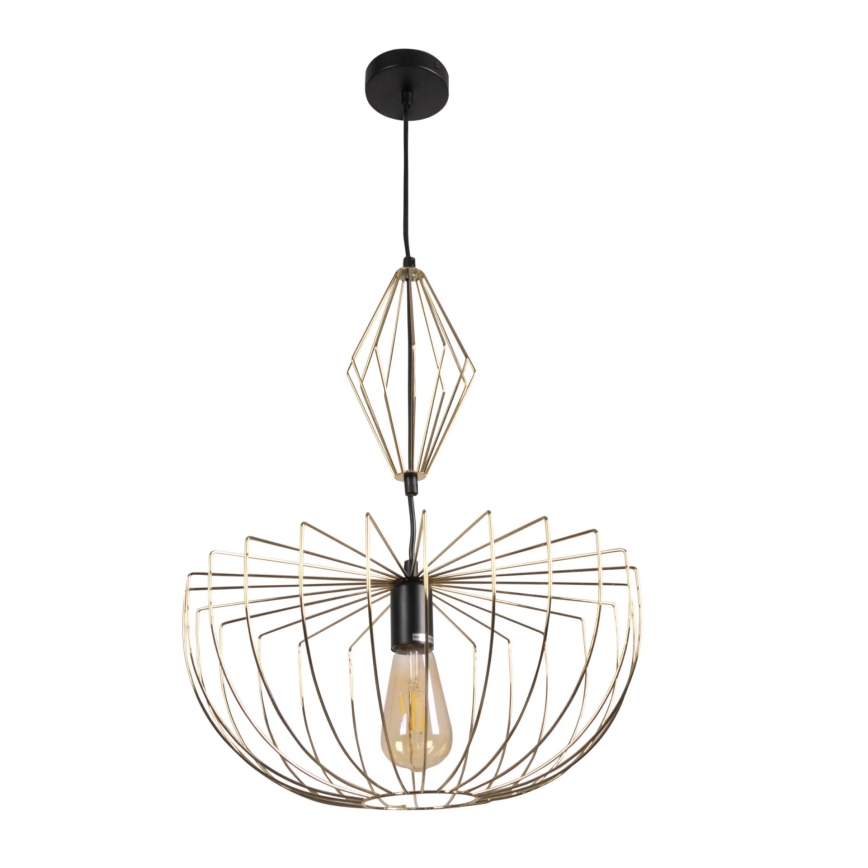 Hanglamp aan een koord JASMINA 1xE27/20W/230V diameter 40 cm goud