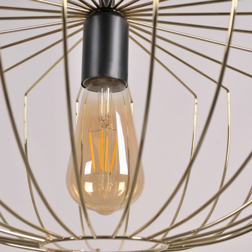 Hanglamp aan een koord JASMINA 1xE27/20W/230V diameter 40 cm goud