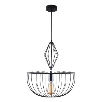 Hanglamp aan een koord JASMINA 1xE27/20W/230V diameter 40 cm zwart