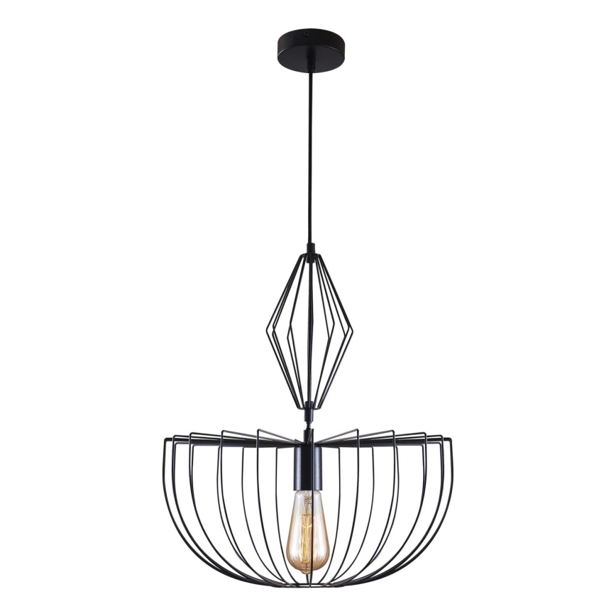 Hanglamp aan een koord JASMINA 1xE27/20W/230V diameter 40 cm zwart