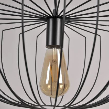 Hanglamp aan een koord JASMINA 1xE27/20W/230V diameter 40 cm zwart