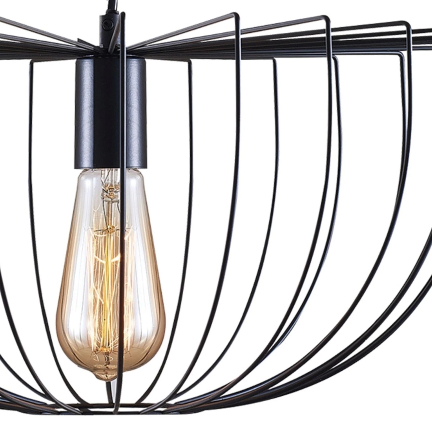 Hanglamp aan een koord JASMINA 1xE27/20W/230V diameter 40 cm zwart