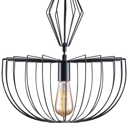 Hanglamp aan een koord JASMINA 1xE27/20W/230V diameter 40 cm zwart