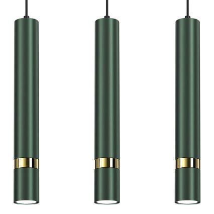 Hanglamp aan een koord JOKER 3xGU10/25W/230V groen