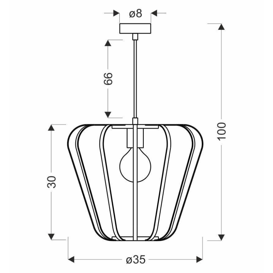 Hanglamp aan een koord JONAS 1xE27/40W/230V