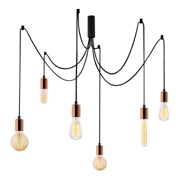Hanglamp aan een koord KABLUNI 6xE27/100W/230V spin