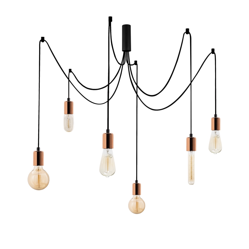 Hanglamp aan een koord KABLUNI 6xE27/100W/230V spin