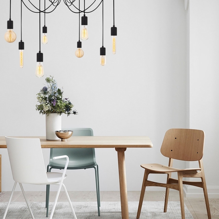Hanglamp aan een koord KABLUNI 8xE27/100W/230V spin