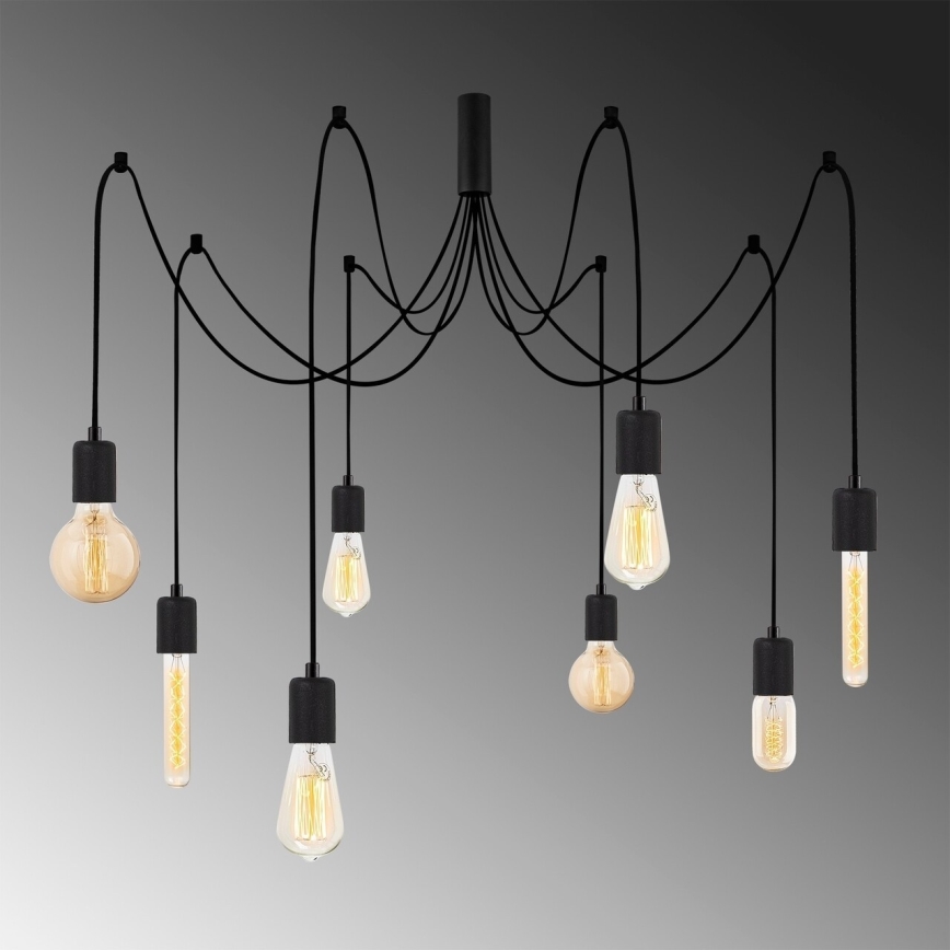 Hanglamp aan een koord KABLUNI 8xE27/100W/230V spin