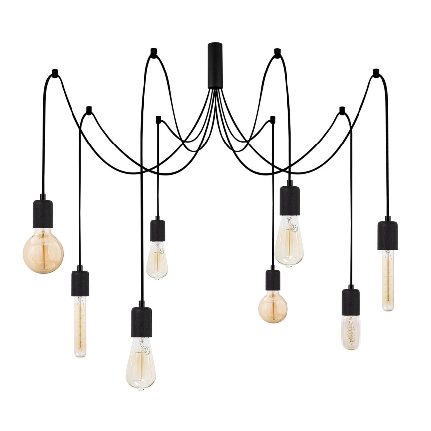 Hanglamp aan een koord KABLUNI 8xE27/100W/230V spin