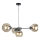 Hanglamp aan een koord KALIOPE 4xE27/60W/230V zwart/gerookt beige