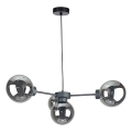 Hanglamp aan een koord KALIOPE II 4xE14/50W/230V zwart/gerookt zwart