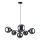 Hanglamp aan een koord KALIOPE II 6xE14/50W/230V zwart/gerookt zwart