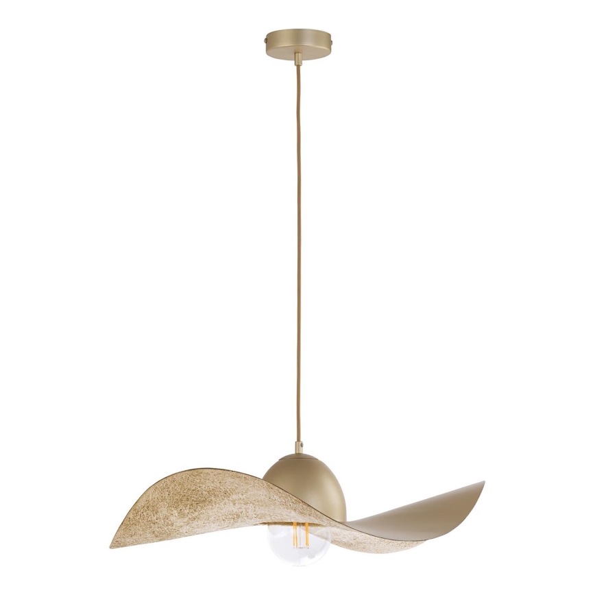 Hanglamp aan een koord KAPELLO 1xE27/60W/230V diameter 55 cm gouden