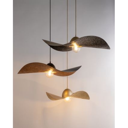 Hanglamp aan een koord KAPELLO 1xE27/60W/230V diameter 55 cm gouden