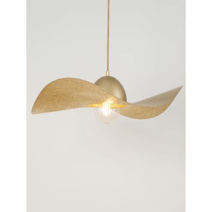 Hanglamp aan een koord KAPELLO 1xE27/60W/230V diameter 55 cm gouden