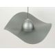 Hanglamp aan een koord KAPELLO 1xE27/60W/230V diameter 55 cm grijs/zilver