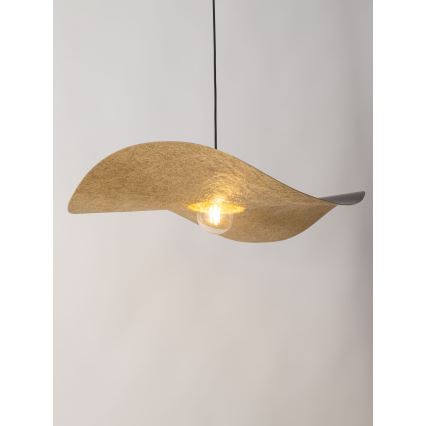 Hanglamp aan een koord KAPELLO 1xE27/60W/230V diameter 76 cm zwart/gouden