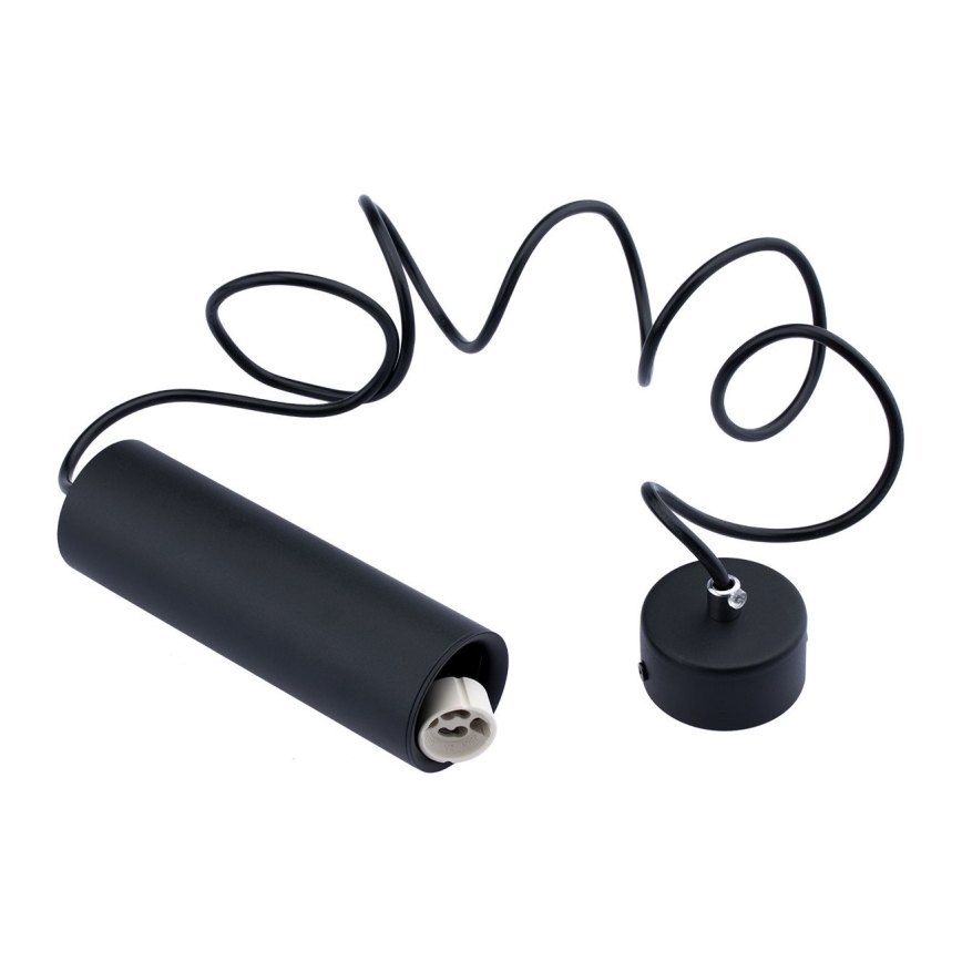 Hanglamp aan een koord KARADON 1xGU10/30W/230V 17 cm zwart