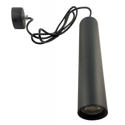 Hanglamp aan een koord KARADON 1xGU10/30W/230V 29 cm zwart