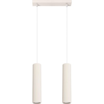 Hanglamp aan een koord KARBON 2xGU10/10W/230V crème
